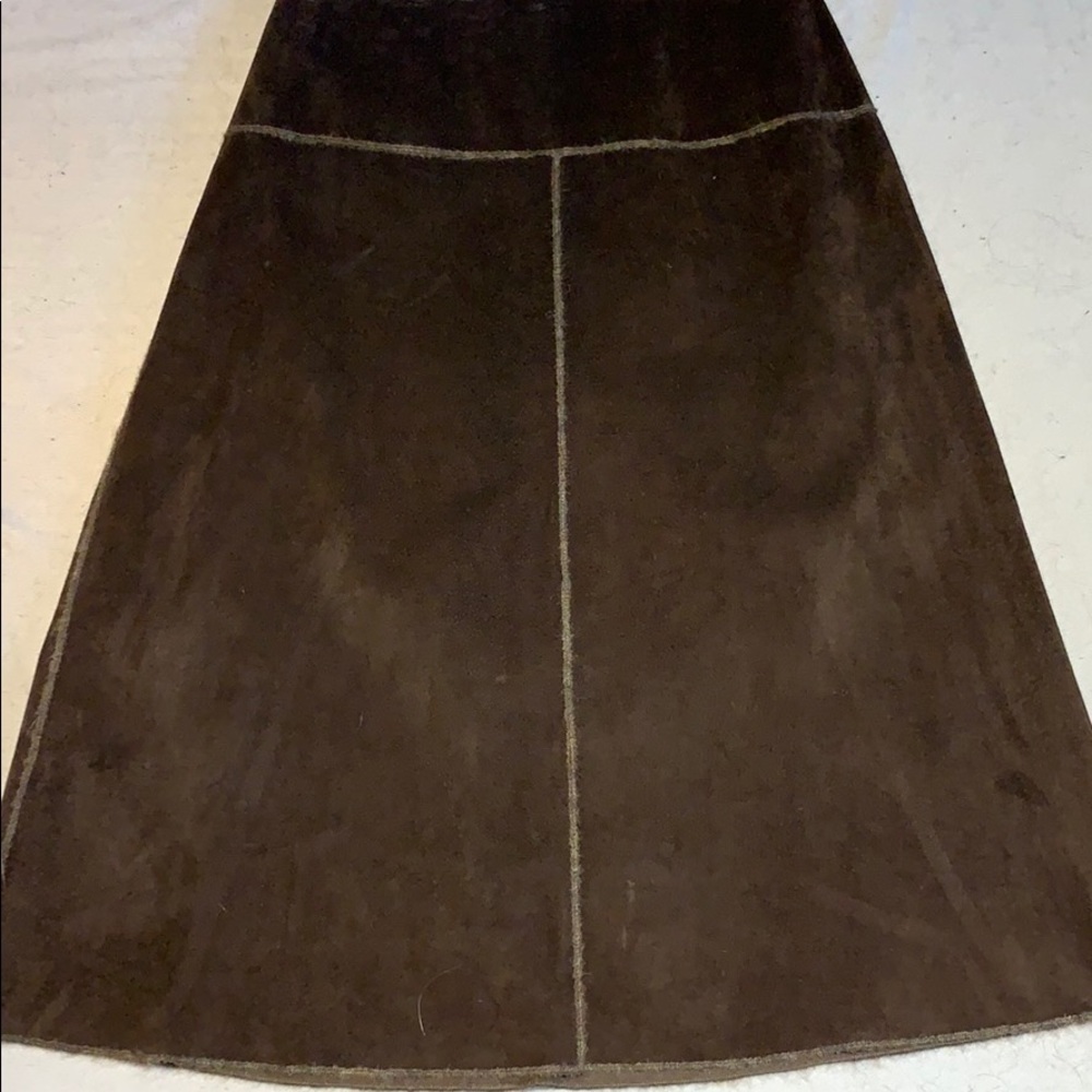 Paenchcle brown leather skirt